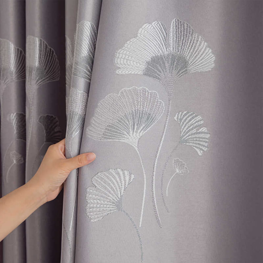 Refined Jacquard Breathable Noise Reduction Blackout Curtains