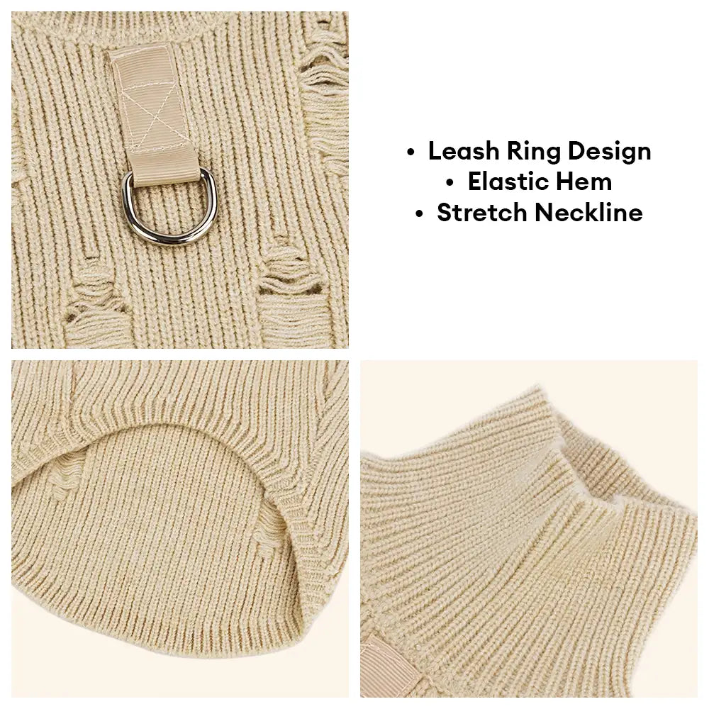 Retro Cable Knit Dachshund And Small To Medium-Sized Dog Jumper