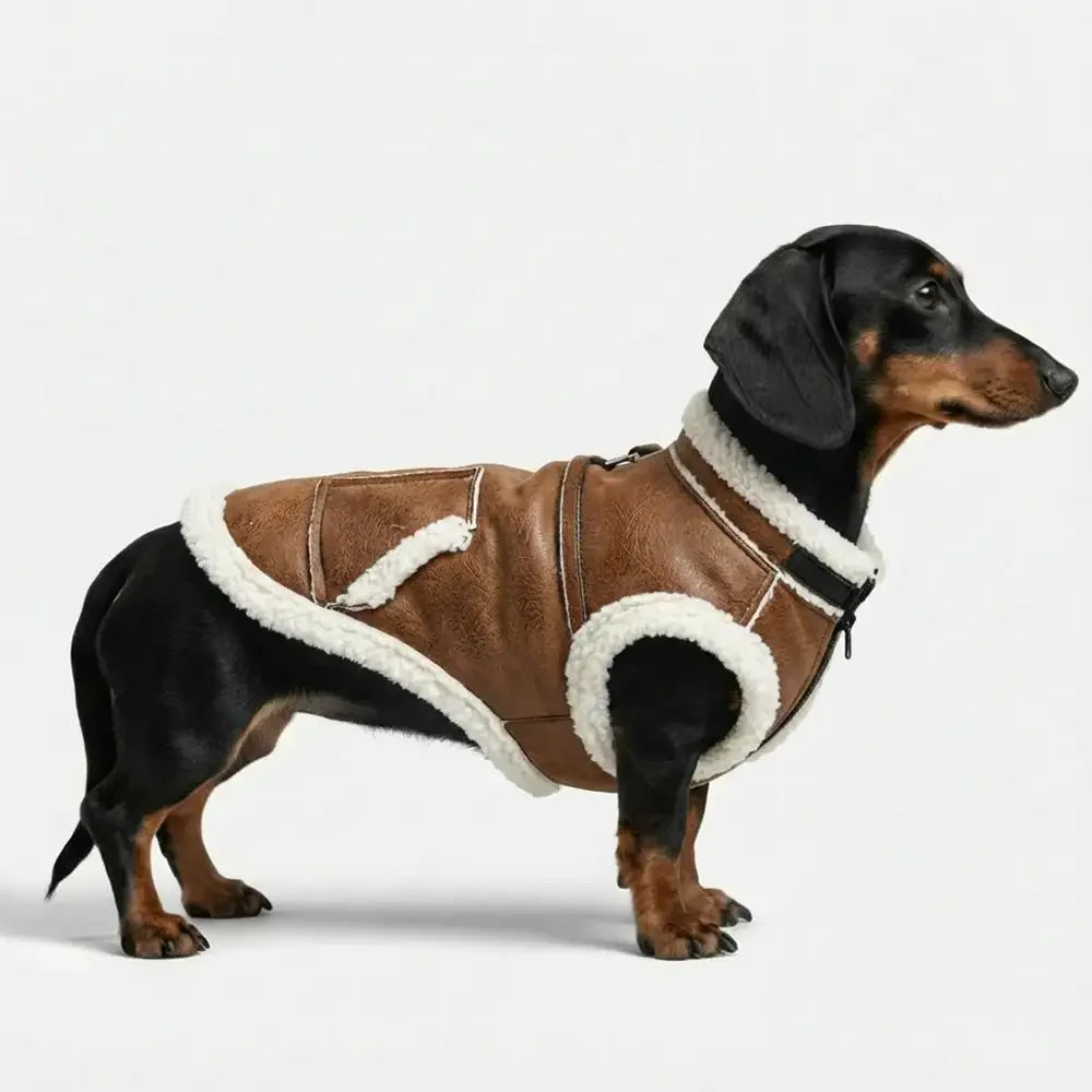 Retro Suede Dachshund Dog Jumper Dog Clothes