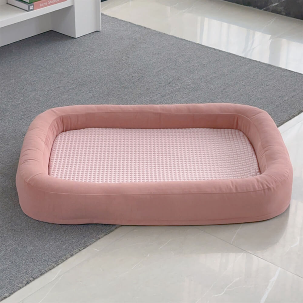 Soft Cooling Reversible Washable All-Season Oval Dog Bed