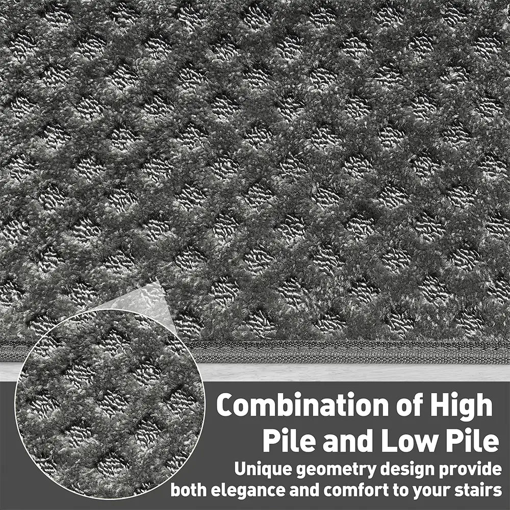 Soft Plush Indoor Stair Protectors Pet Friendly Tape Free Carpet Stair Treads