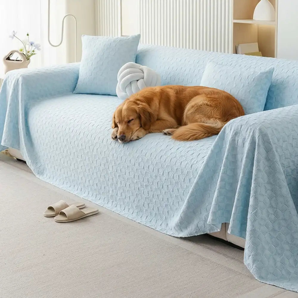 Textured Cooling Ice Silk Skin-Friendly Breathable Sofa Blanket Washable Recliner Slipcover