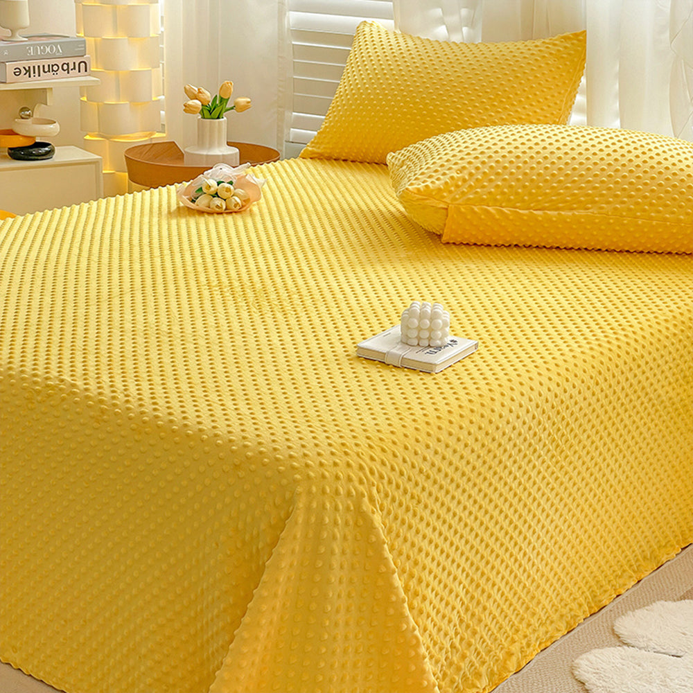 Ultra-Soft Solid Colour Cosy Massage Touch Flat Sheet