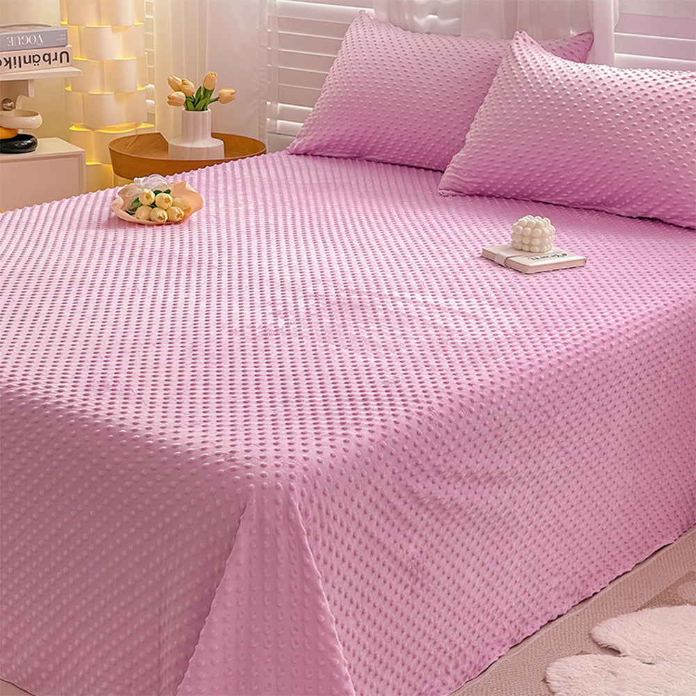 Ultra-Soft Solid Colour Cosy Massage Touch Flat Sheet