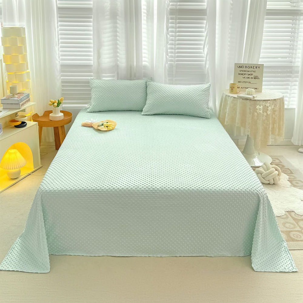 Ultra-Soft Solid Colour Cosy Massage Touch Flat Sheet
