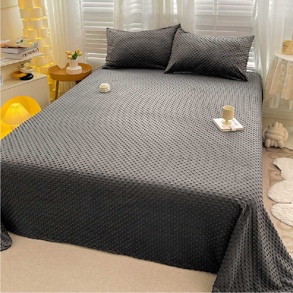 Ultra-Soft Solid Colour Cosy Massage Touch Flat Sheet