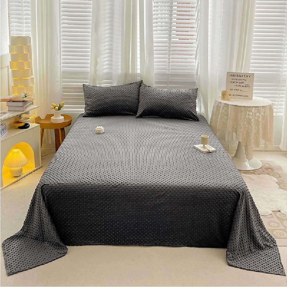 Ultra-Soft Solid Colour Cosy Massage Touch Flat Sheet