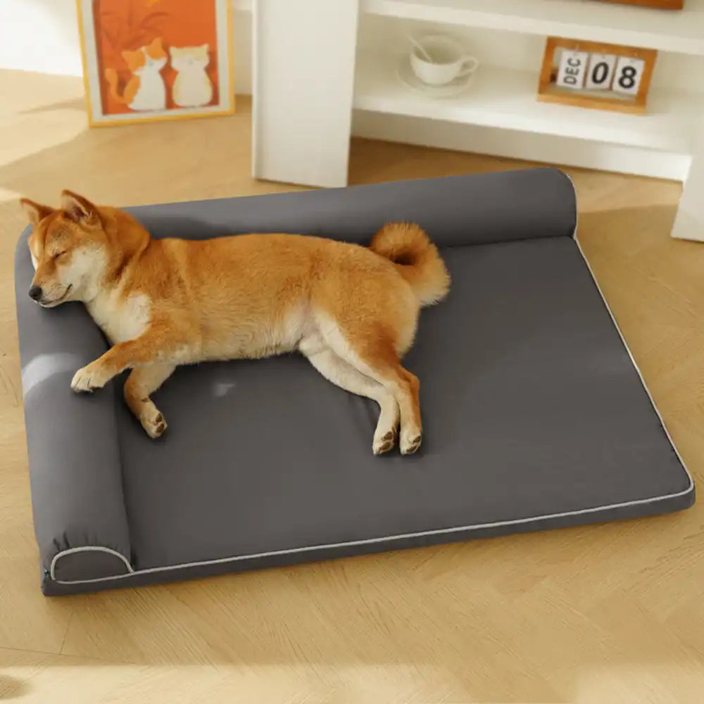 Waterproof Egg Foam Orthopaedic Bed with L Bolster Sides Large Dog Bed