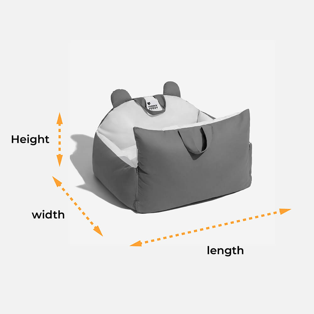 Bear Ears Pet Car Safety Bed Multifunctional Dog Car Seat Bed