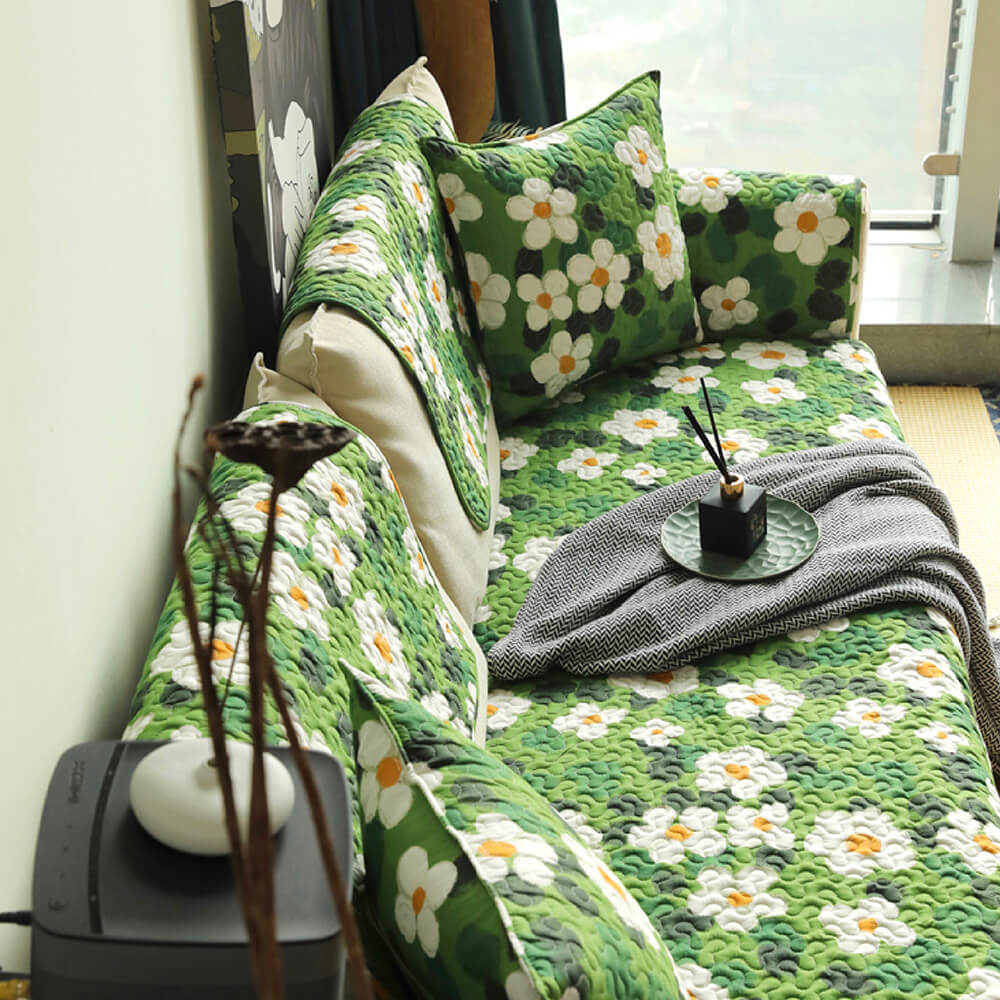 Super Soft Floral Anti-scratch Furniture Protector Sofa Cover