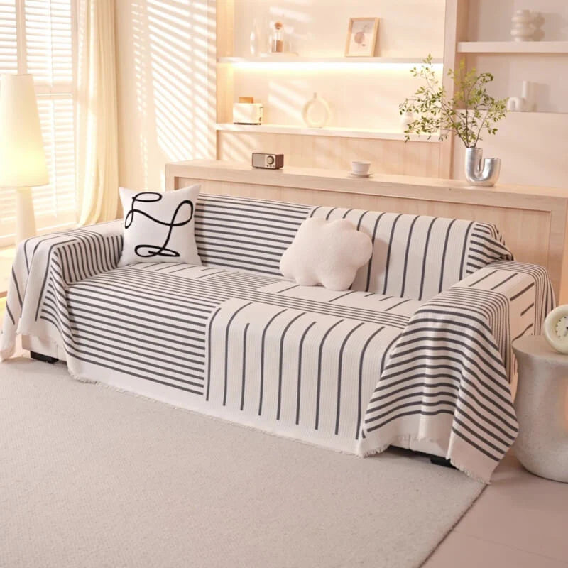 Geometric Pattern Multicolour Sofa Cover - Modern Design for a Stylish Home