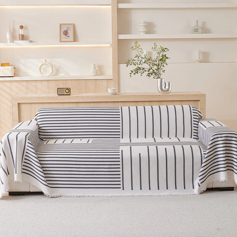 Geometric Pattern Multicolour Sofa Cover - Modern Design for a Stylish Home