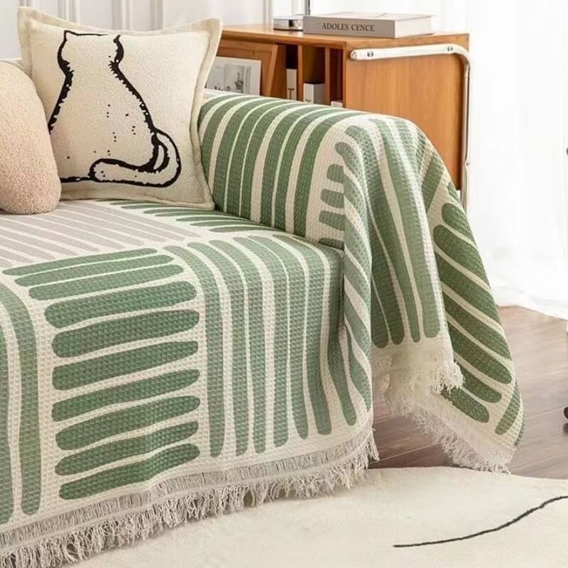 Geometric Pattern Multicolour Sofa Cover - Modern Design for a Stylish Home