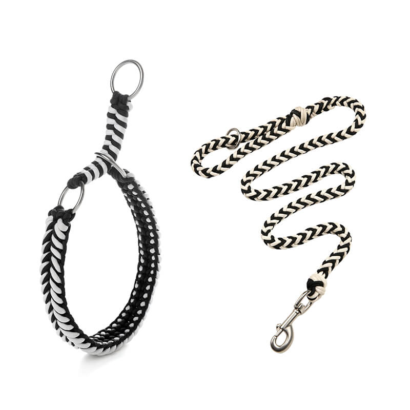 Handmade Anti-Pull Luminous Large Dog Collar and Lead