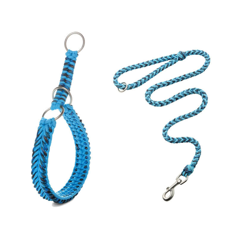 Handmade Anti-Pull Luminous Large Dog Collar and Lead