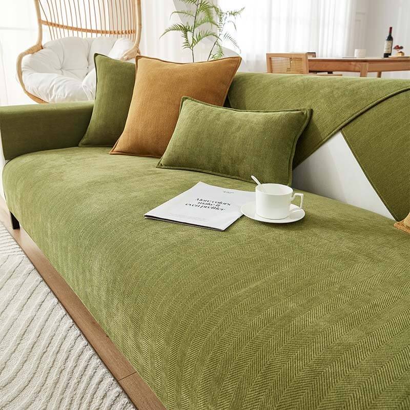 Nature Linen Handwoven Anti-scratch Sofa Cover