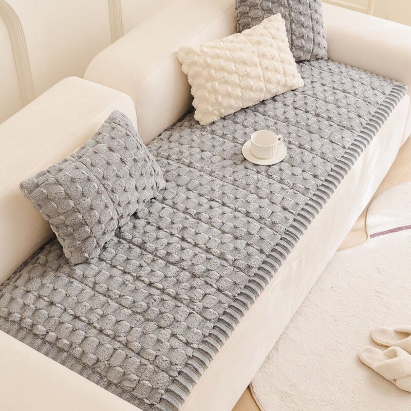 Honeycomb Plush Thickened Soft Sofa Decoration Pet Mat Sofa Cover