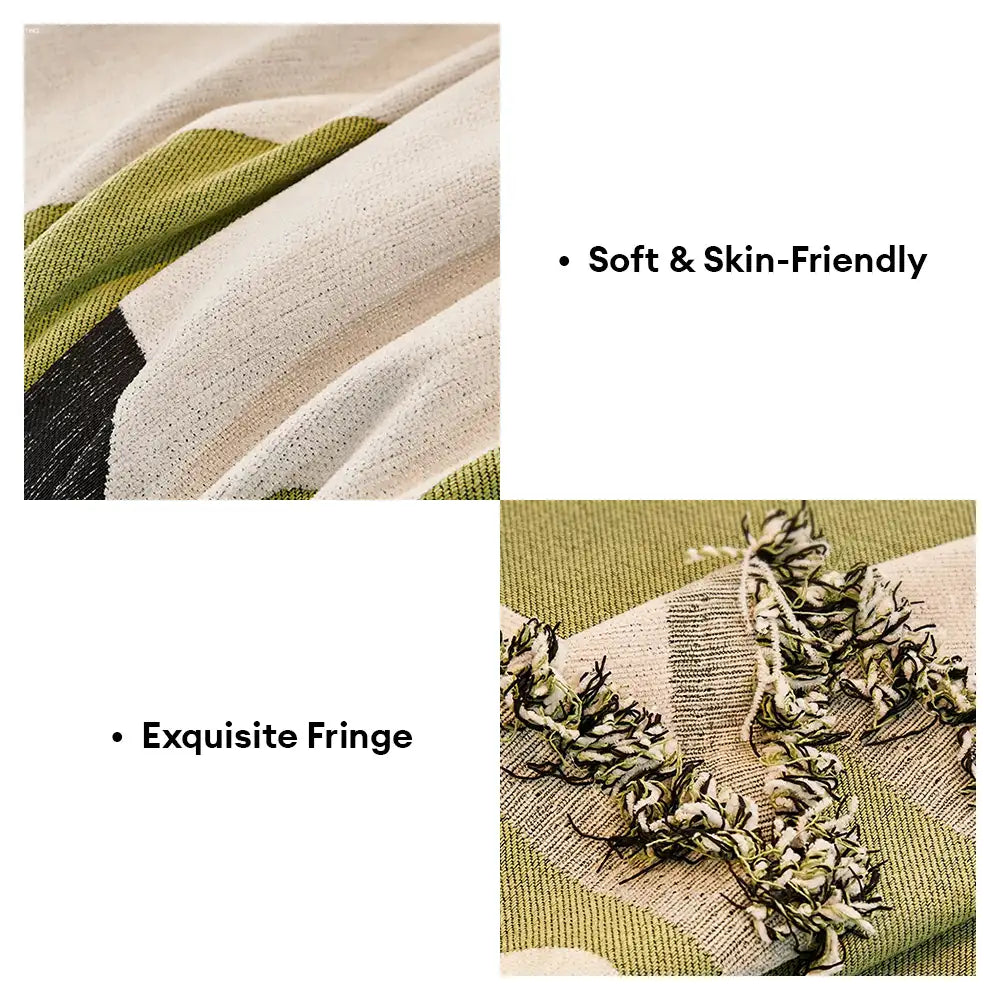 Ice Cream Wavy Chenille Scratch-Resistant Sofa Throw Blanket Sofa Cover Settee Cover
