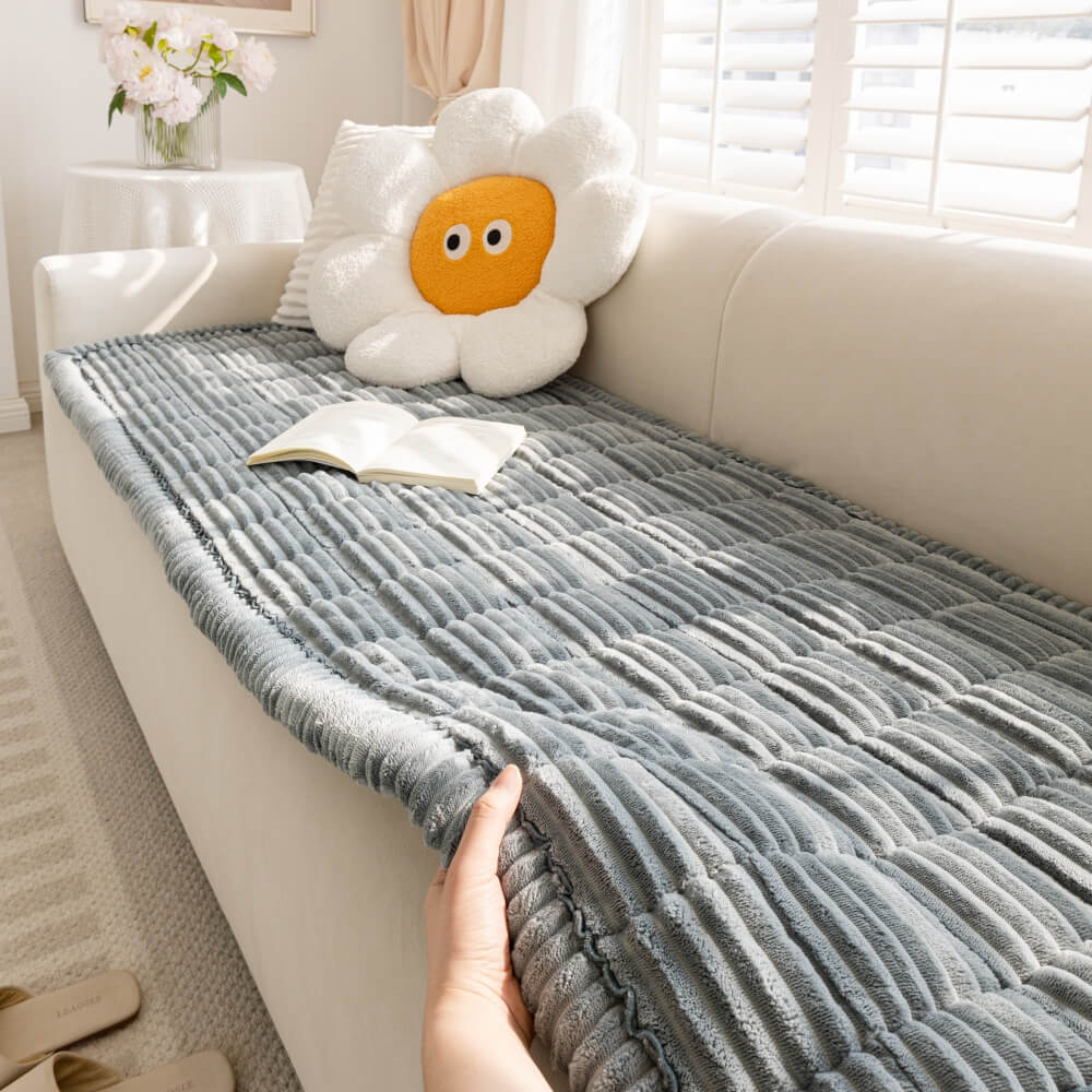 Lazy Soft Flannel Breathable Pet Mat Non-slip Corner Couch Cover