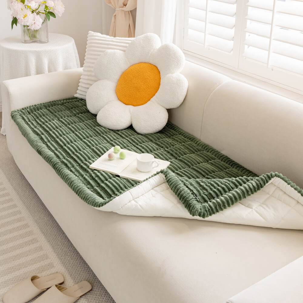 Lazy Soft Flannel Breathable Pet Mat Non-slip Corner Couch Cover