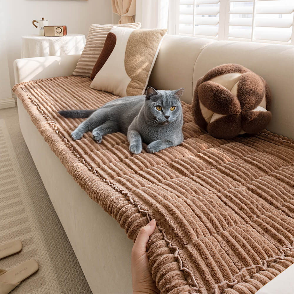 Lazy Soft Flannel Breathable Pet Mat Non-slip Corner Couch Cover