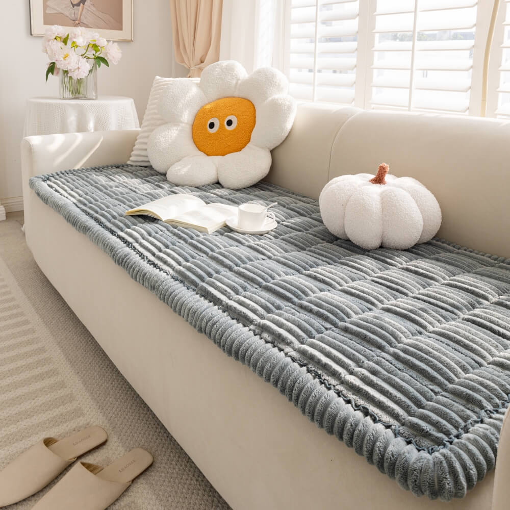 Lazy Soft Flannel Breathable Pet Mat Non-slip Corner Couch Cover