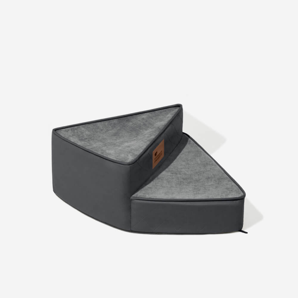 Luxe Water-repellent Faux Leather Removable Spiral Pet Steps - StepEase