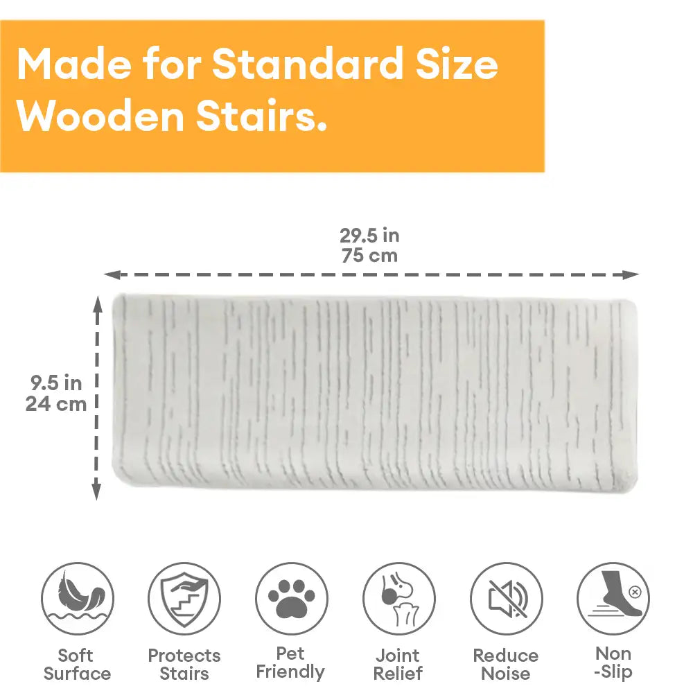 Marble Tufted Thick and Soft Bullnose Non Slip Stair Treads