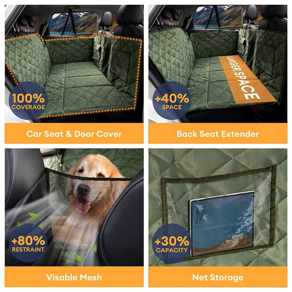 Mobile Bedroom Extra-Large Full Coverage Dog Back Seat Extender - Ideal for Travel & Camping
