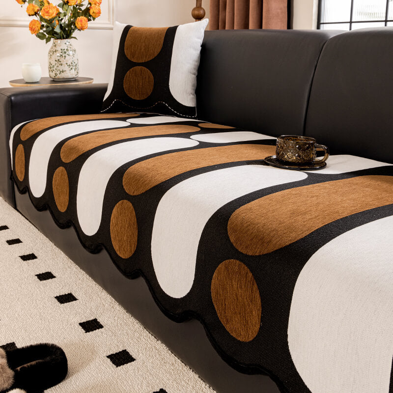 Modern Irregular-Shaped Chenille Scratch-Resistant Sofa Cover