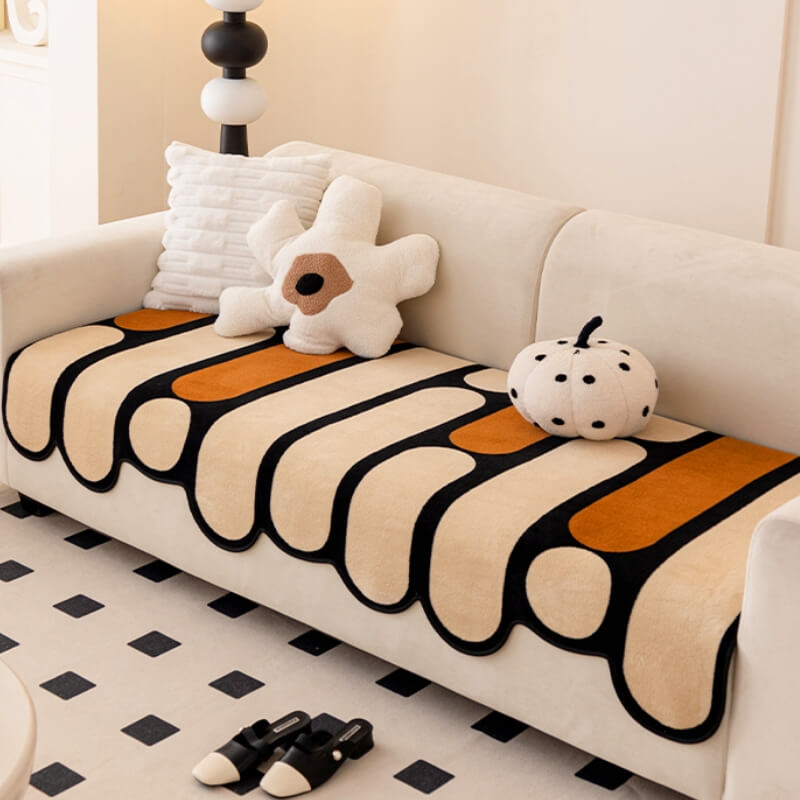 Modern Irregular-Shaped Chenille Scratch-Resistant Sofa Cover