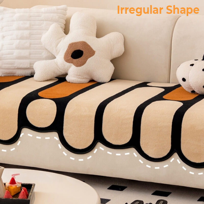 Modern Irregular-Shaped Chenille Scratch-Resistant Sofa Cover
