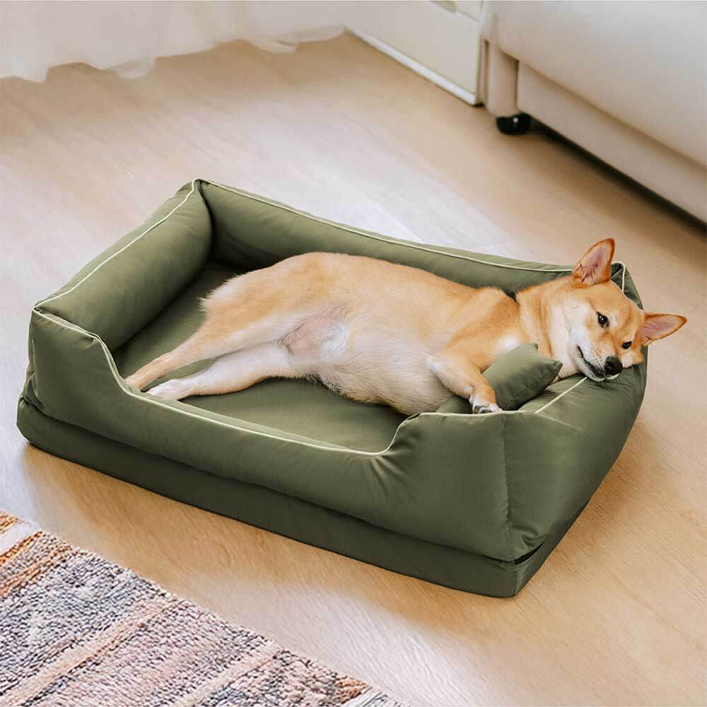 Nordic Style Waterproof Anti-Scratch Washable Dog Sofa Bed with Pillow