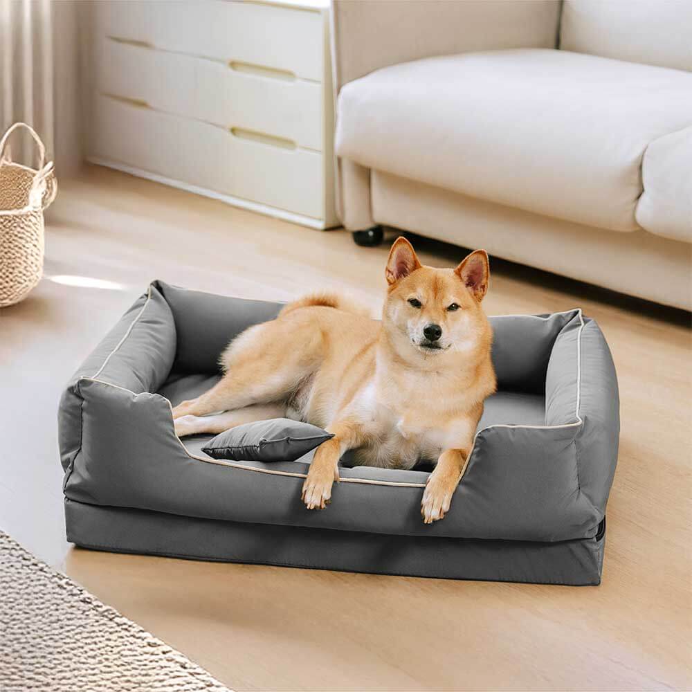 Nordic Style Waterproof Anti-Scratch Washable Dog Sofa Bed with Pillow