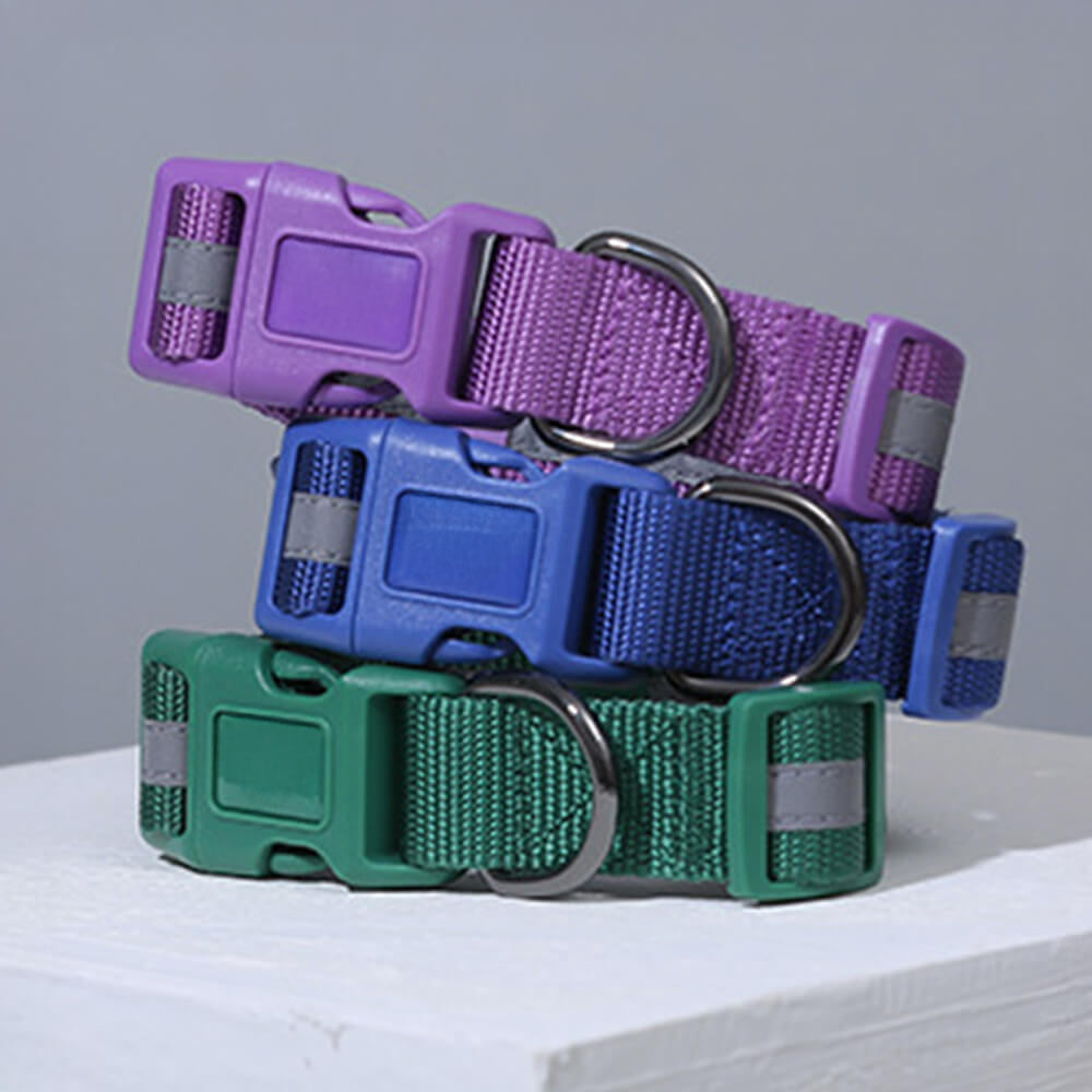 Nylon Adjustable Reflective No-Pull Dog Harness Collar and Lead