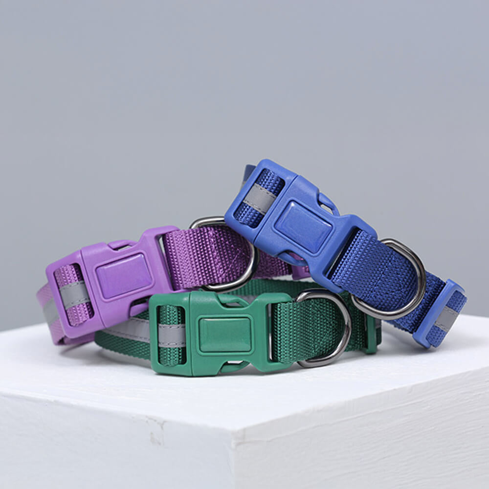 Nylon Adjustable Reflective No-Pull Dog Harness Collar and Lead