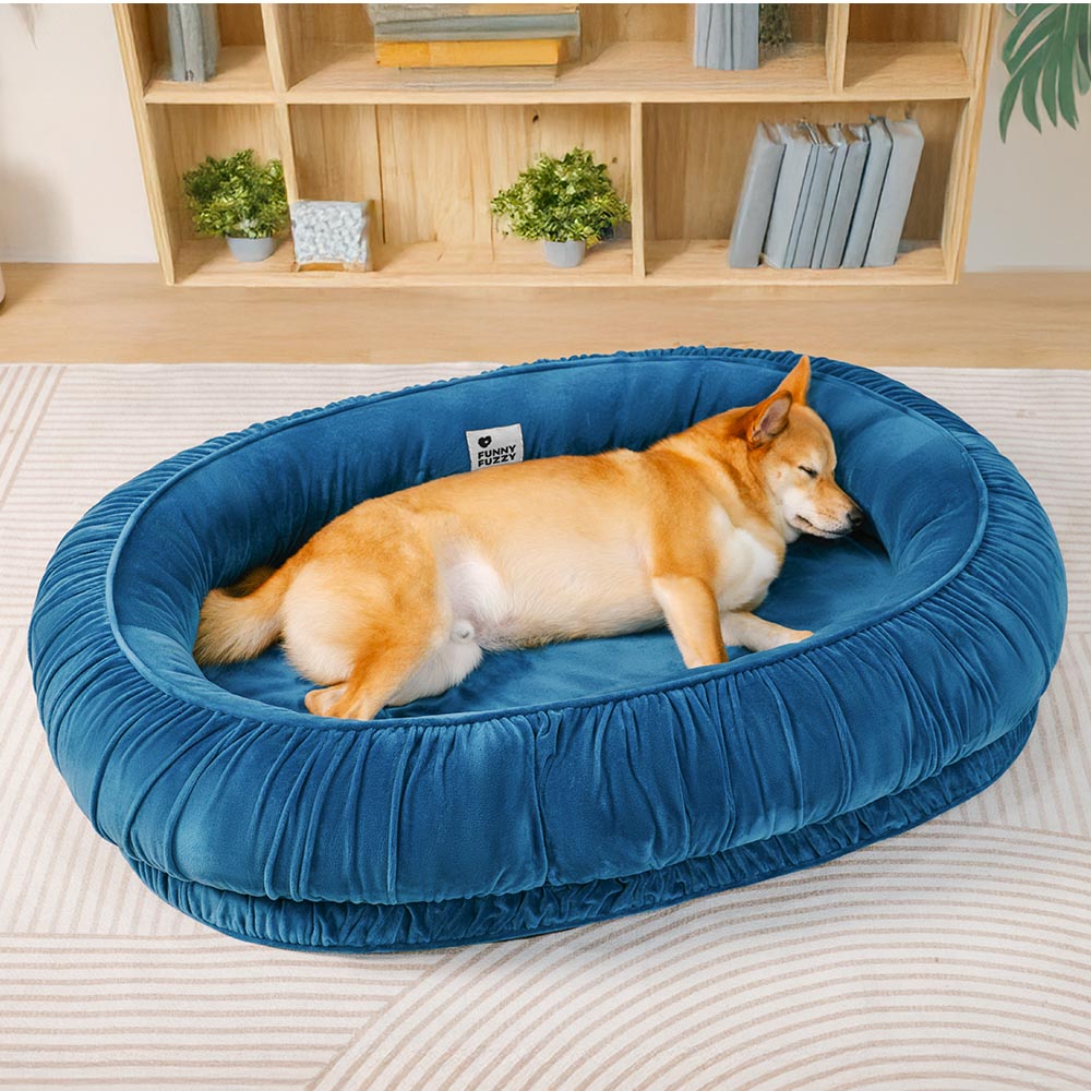 Oval Orthopaedic Support Cosy Sleeping Detachable Dog & Cat Bed