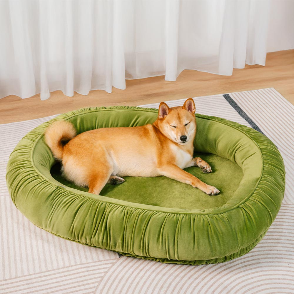 Oval Orthopaedic Support Cosy Sleeping Detachable Dog & Cat Bed