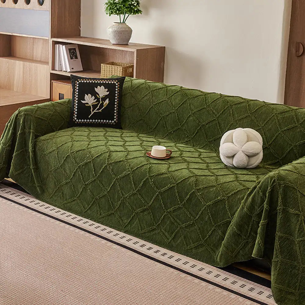 Retro Jungle Jacquard Chenille Anti-Scratch Sofa Protector Sofa Cover
