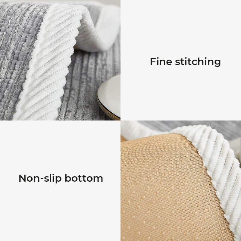 Waterproof Antimicrobial Simple Chenille Fabric Anti-scratch Corner Couch Cover