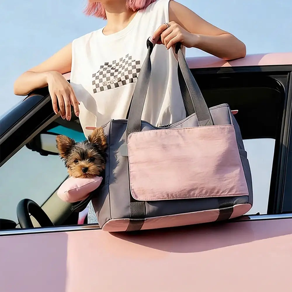 Soft-Sided Breathable Cat Carrier Shoulder Bag with Removable Pad