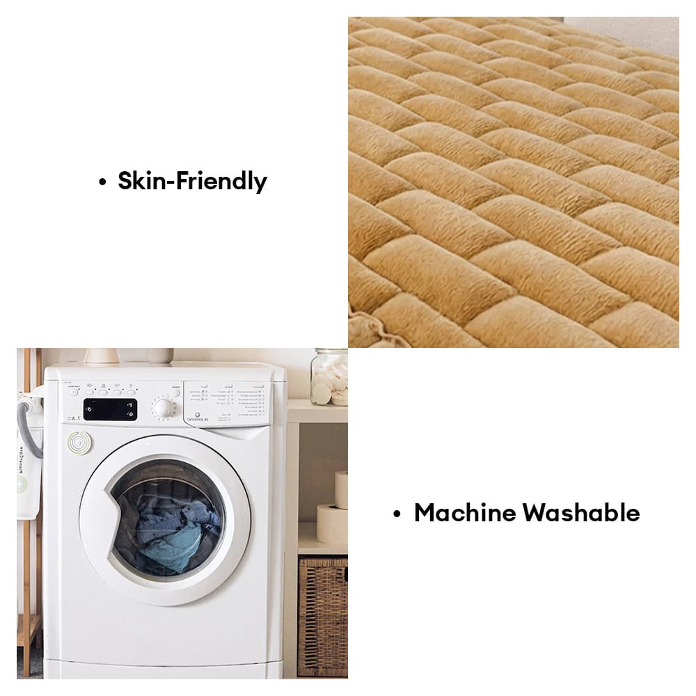Soft Brick Pattern Quilted Dog Mat Non-Slip Couch Cover