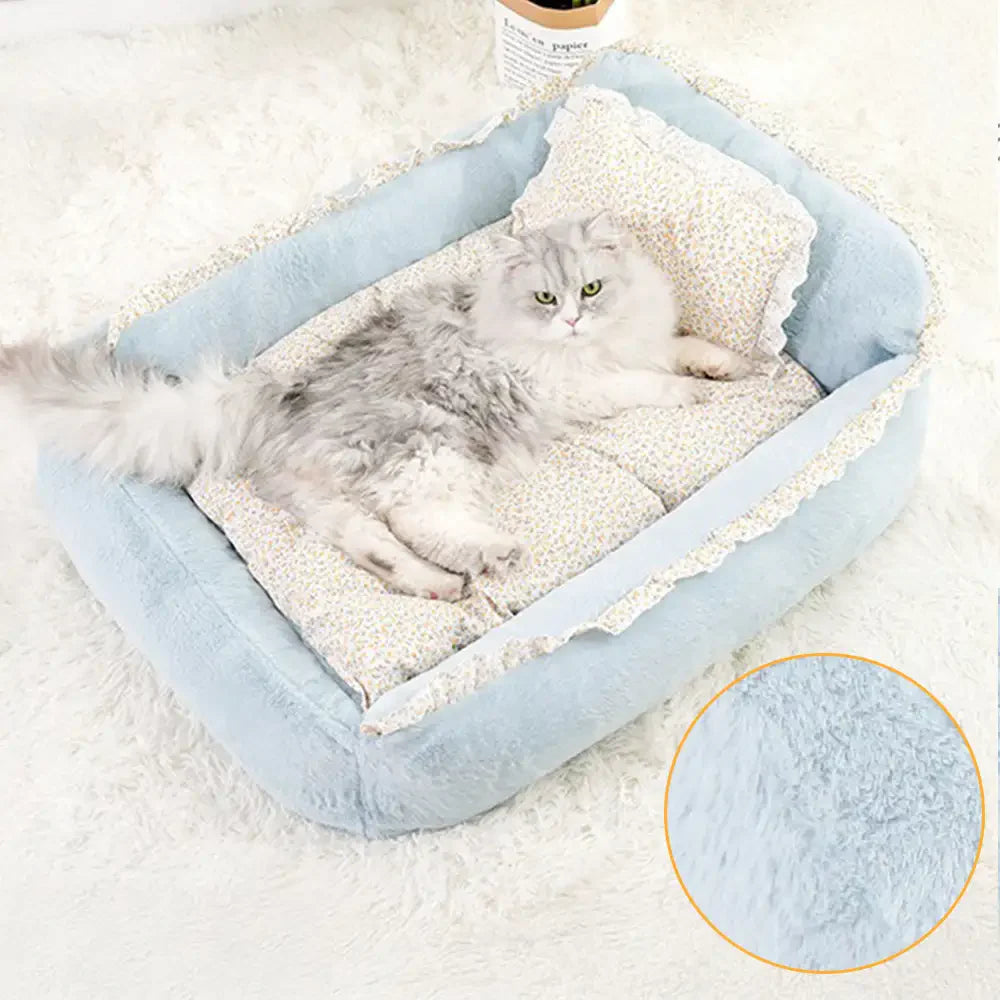 Soft Fluffy Garden Chic Washable Pet Bed Small Dog Bed