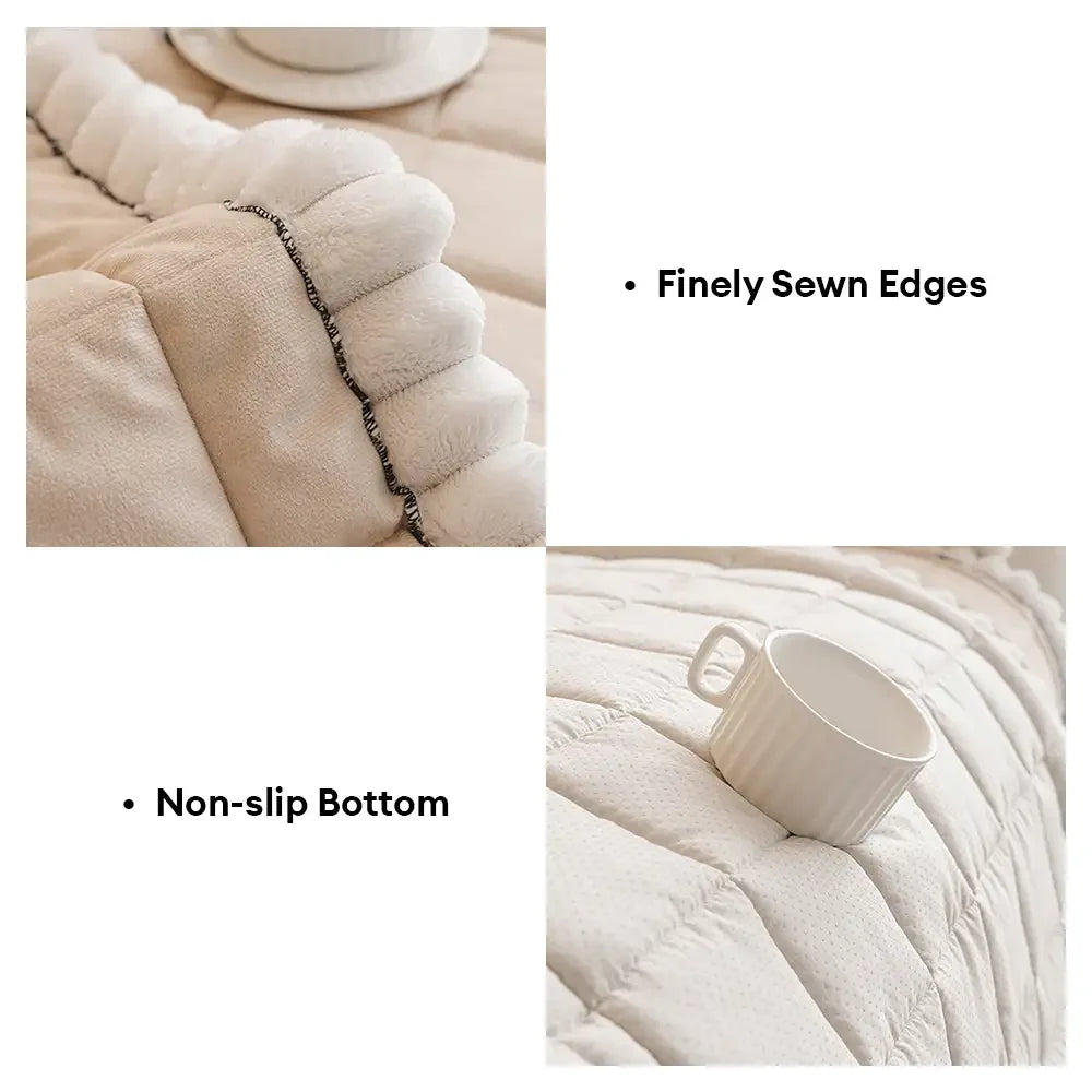 Square Short Plush Simple Sofa Protection Non-Slip Sofa Cover