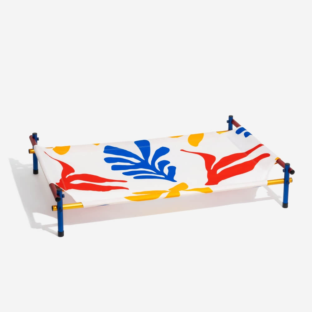 Vibrant Summer Print Style Aluminium Elevated Dog Bed - Summer Paradise