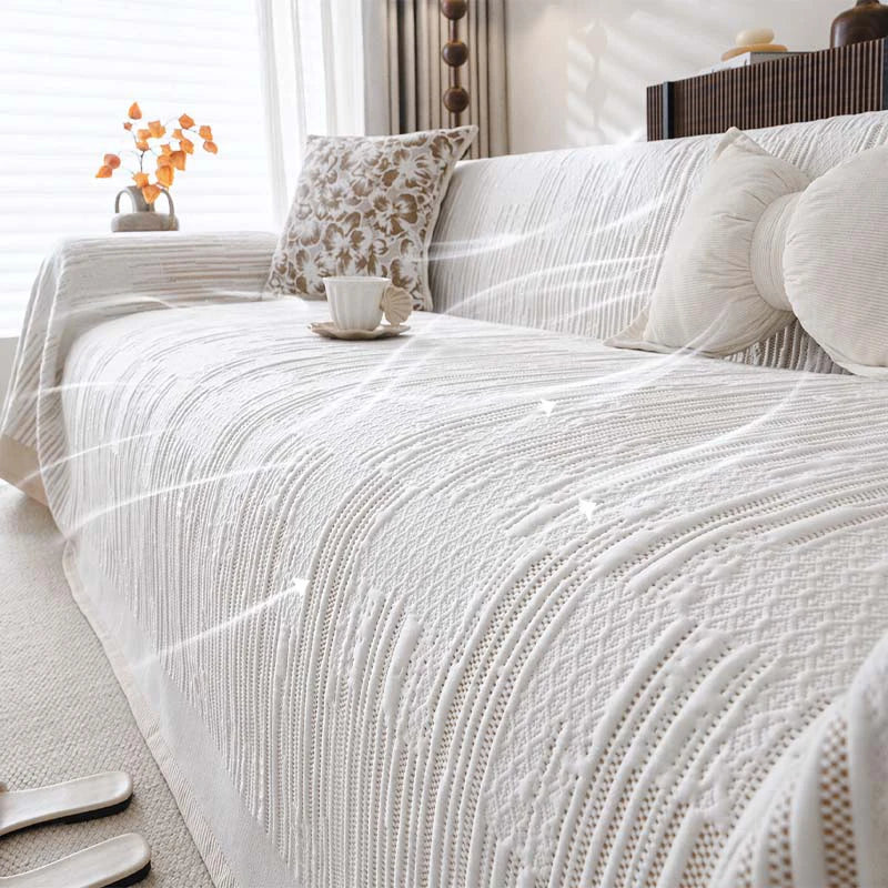 Textured Cooling Breathable Heat-Absorbing Multi-Functional Sofa Throw Blanket Sofa Cover