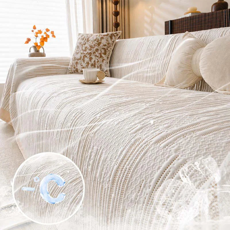 Textured Cooling Breathable Heat-Absorbing Multi-Functional Sofa Throw Blanket Sofa Cover