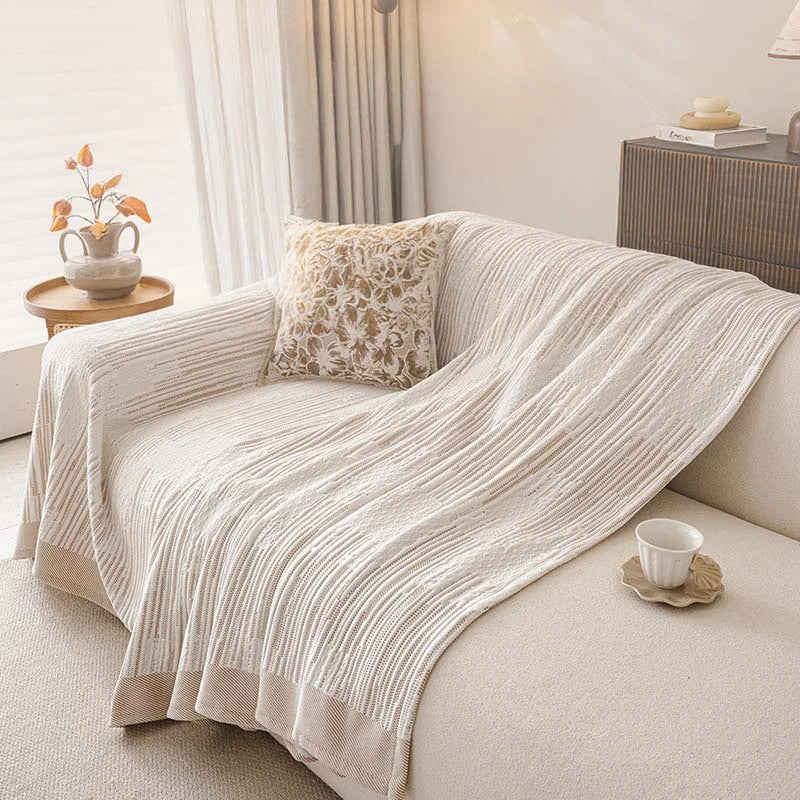 Textured Cooling Breathable Heat-Absorbing Multi-Functional Sofa Throw Blanket Sofa Cover