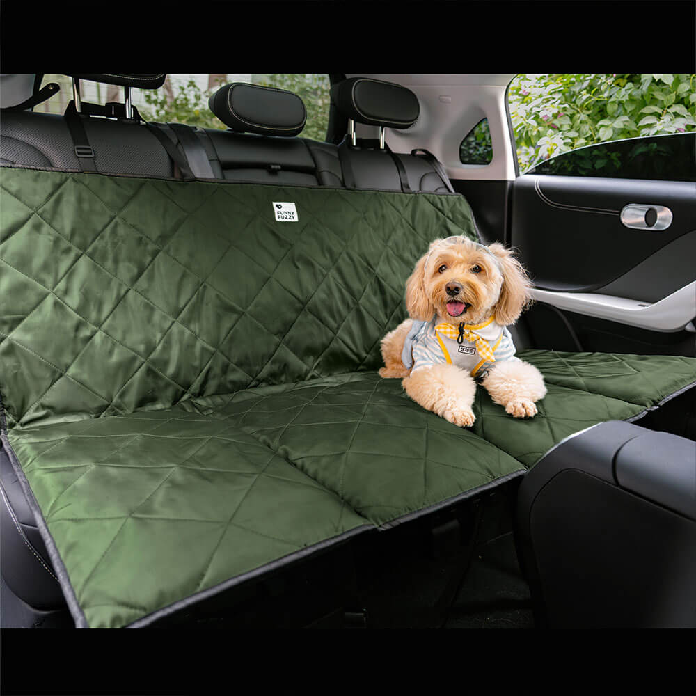 Travel Portable & Waterproof Folding Dog Car Back Seat Cover