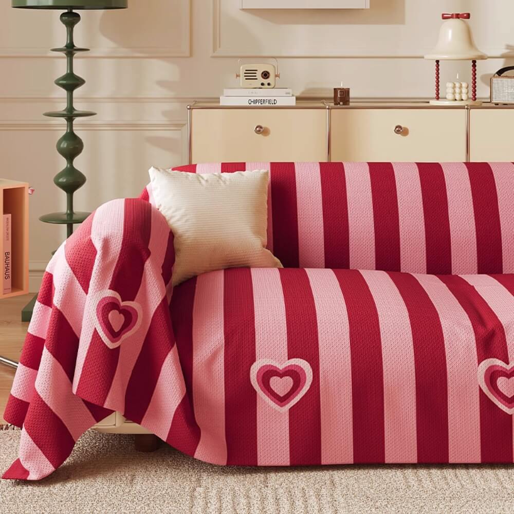 Trendy Striped Chenille Breathable Sofa protection Sofa Cover